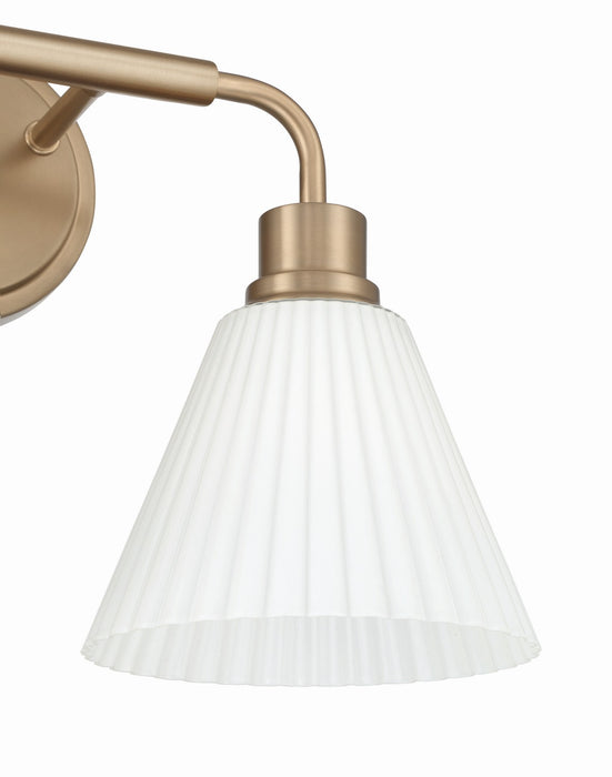 Craftmade - 62302-CPZ - Two Light Vanity - Pleated II - Premium Bronze