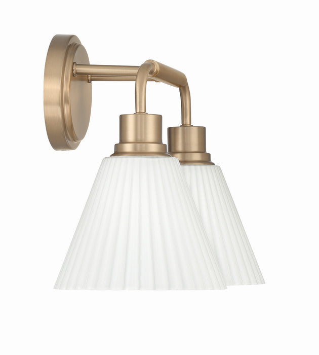 Craftmade - 62302-CPZ - Two Light Vanity - Pleated II - Premium Bronze