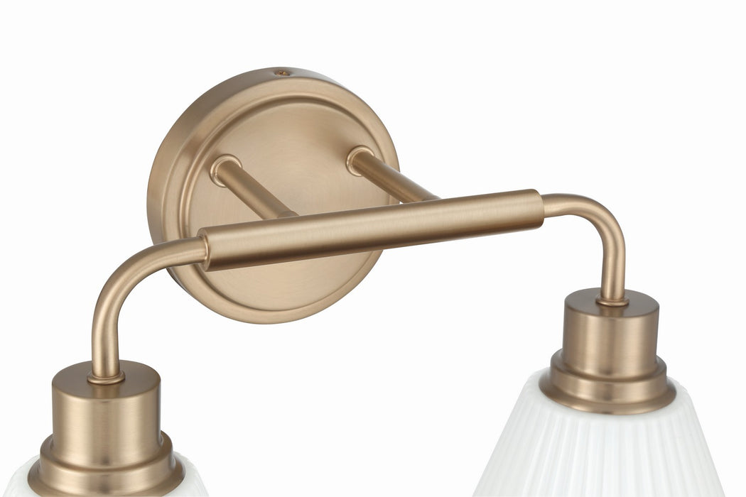 Craftmade - 62302-CPZ - Two Light Vanity - Pleated II - Premium Bronze