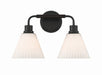 Craftmade - 62302-FB - Two Light Vanity - Pleated II - Flat Black