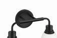 Craftmade - 62302-FB - Two Light Vanity - Pleated II - Flat Black