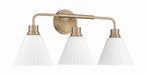 Craftmade - 62303-CPZ - Three Light Vanity - Pleated II - Premium Bronze