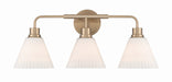 Craftmade - 62303-CPZ - Three Light Vanity - Pleated II - Premium Bronze