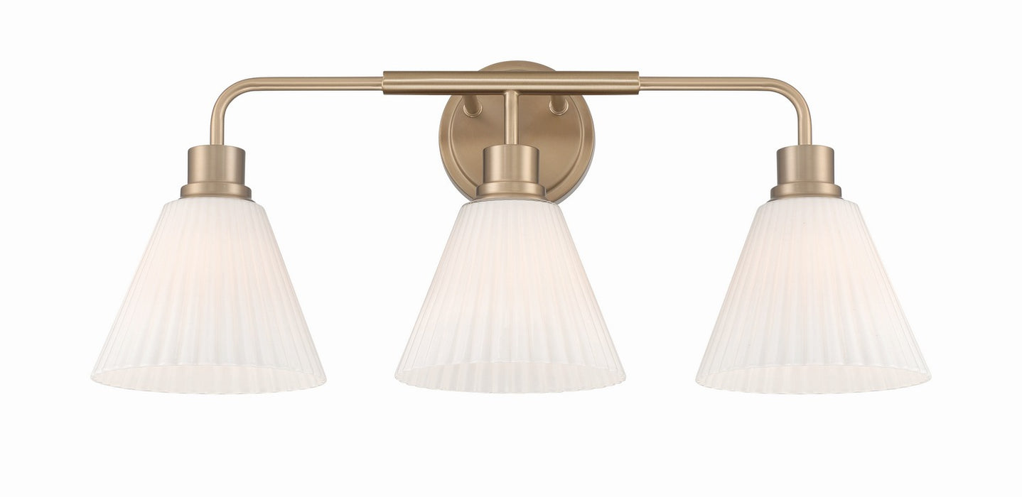 Craftmade - 62303-CPZ - Three Light Vanity - Pleated II - Premium Bronze