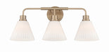 Craftmade - 62303-CPZ - Three Light Vanity - Pleated II - Premium Bronze