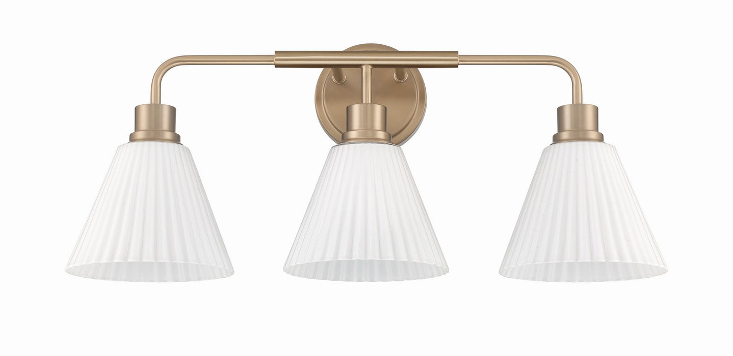 Craftmade - 62303-CPZ - Three Light Vanity - Pleated II - Premium Bronze
