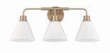 Craftmade - 62303-CPZ - Three Light Vanity - Pleated II - Premium Bronze