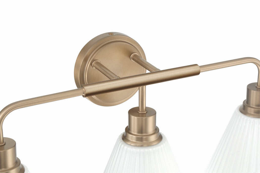 Craftmade - 62303-CPZ - Three Light Vanity - Pleated II - Premium Bronze