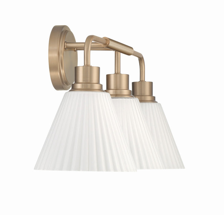 Craftmade - 62303-CPZ - Three Light Vanity - Pleated II - Premium Bronze