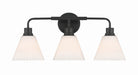 Craftmade - 62303-FB - Three Light Vanity - Pleated II - Flat Black