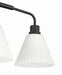 Craftmade - 62303-FB - Three Light Vanity - Pleated II - Flat Black