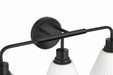 Craftmade - 62303-FB - Three Light Vanity - Pleated II - Flat Black