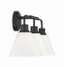 Craftmade - 62303-FB - Three Light Vanity - Pleated II - Flat Black