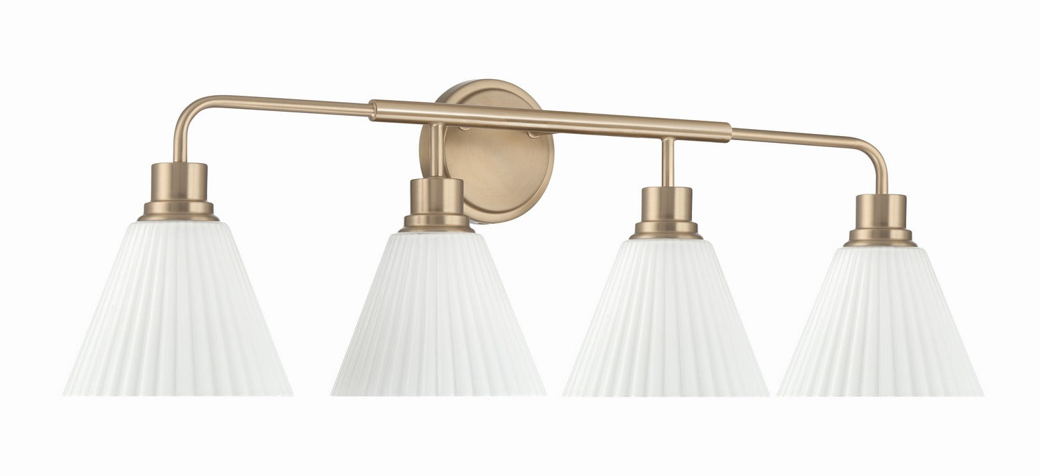 Craftmade - 62304-CPZ - Four Light Vanity - Pleated II - Premium Bronze