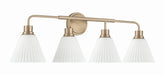 Craftmade - 62304-CPZ - Four Light Vanity - Pleated II - Premium Bronze