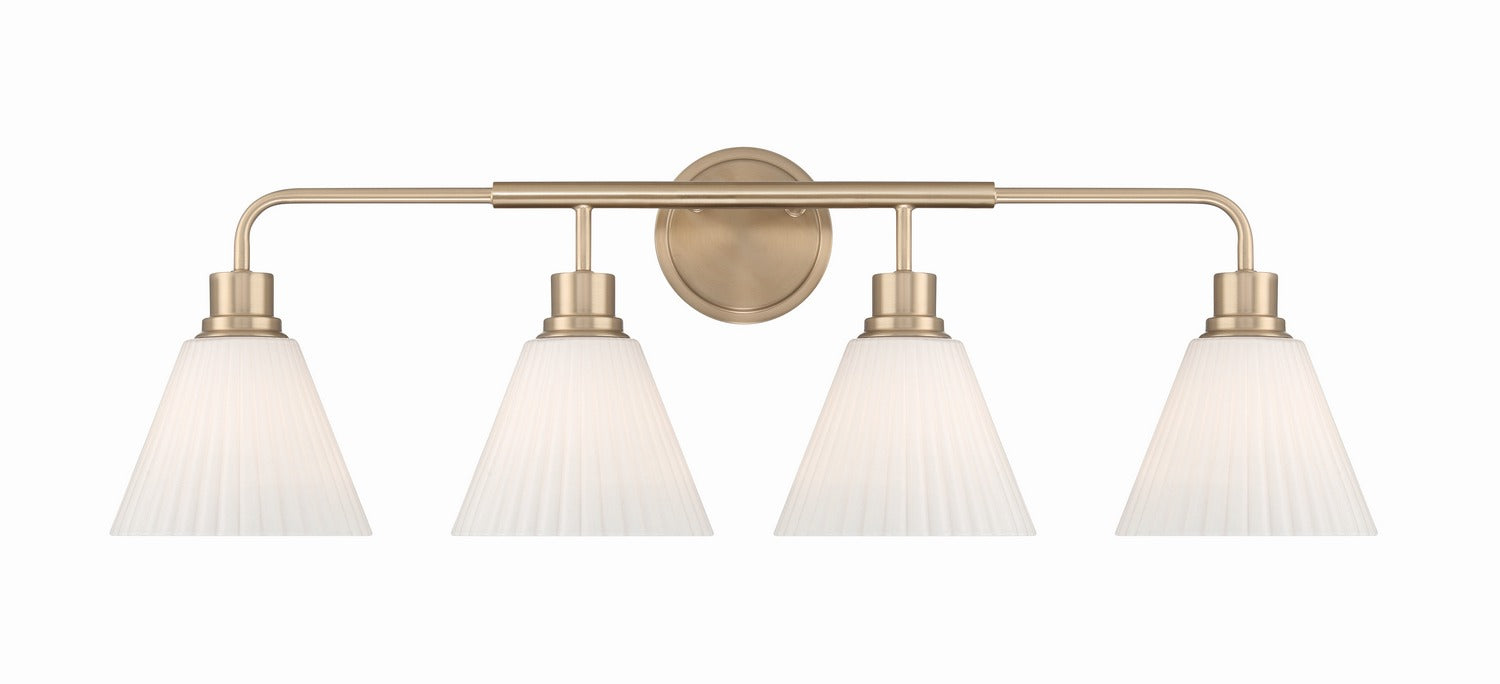 Craftmade - 62304-CPZ - Four Light Vanity - Pleated II - Premium Bronze