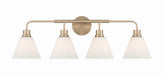 Craftmade - 62304-CPZ - Four Light Vanity - Pleated II - Premium Bronze