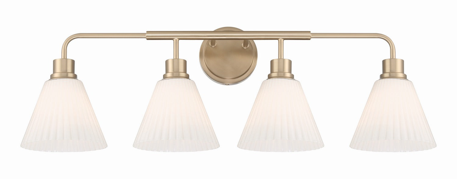 Craftmade - 62304-CPZ - Four Light Vanity - Pleated II - Premium Bronze