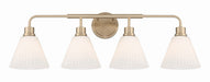 Craftmade - 62304-CPZ - Four Light Vanity - Pleated II - Premium Bronze