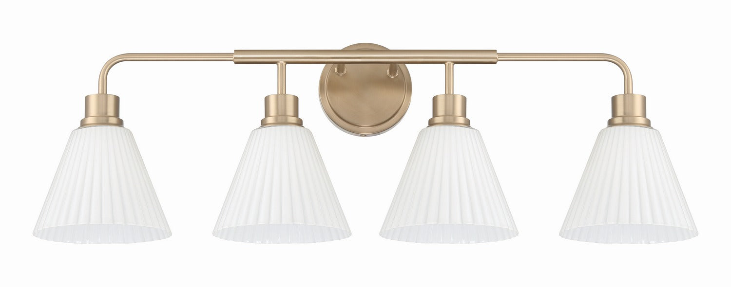 Craftmade - 62304-CPZ - Four Light Vanity - Pleated II - Premium Bronze
