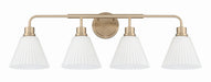 Craftmade - 62304-CPZ - Four Light Vanity - Pleated II - Premium Bronze