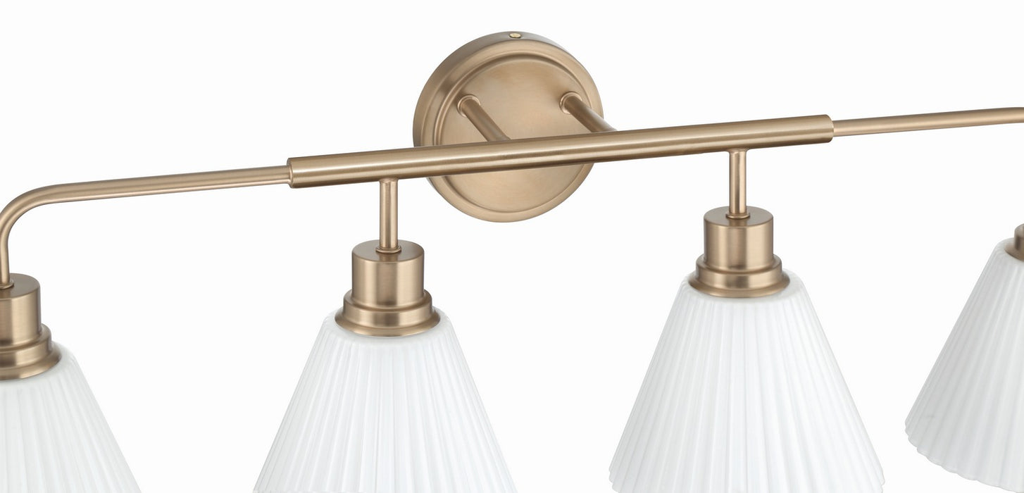 Craftmade - 62304-CPZ - Four Light Vanity - Pleated II - Premium Bronze