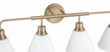 Craftmade - 62304-CPZ - Four Light Vanity - Pleated II - Premium Bronze