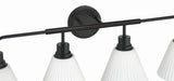 Craftmade - 62304-FB - Four Light Vanity - Pleated II - Flat Black