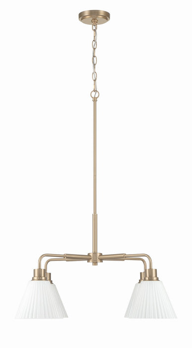 Craftmade - 62324-CPZ - Four Light Chandelier - Pleated II - Premium Bronze