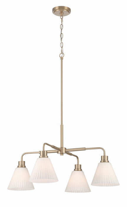 Craftmade - 62324-CPZ - Four Light Chandelier - Pleated II - Premium Bronze