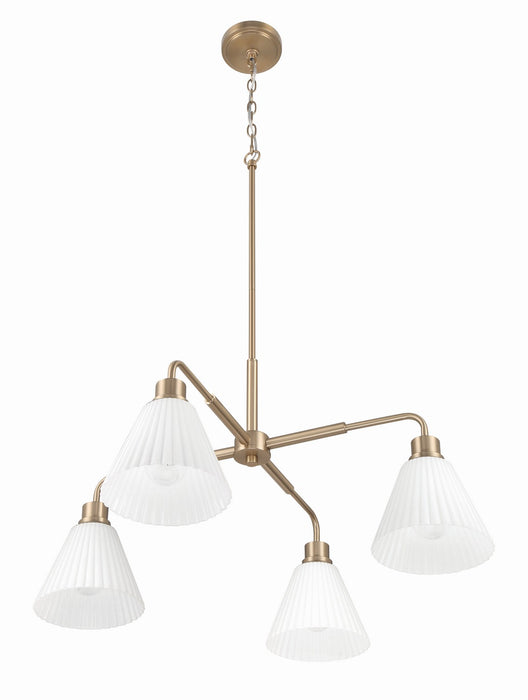Craftmade - 62324-CPZ - Four Light Chandelier - Pleated II - Premium Bronze