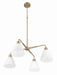 Craftmade - 62324-CPZ - Four Light Chandelier - Pleated II - Premium Bronze