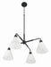 Craftmade - 62324-FB - Four Light Chandelier - Pleated II - Flat Black