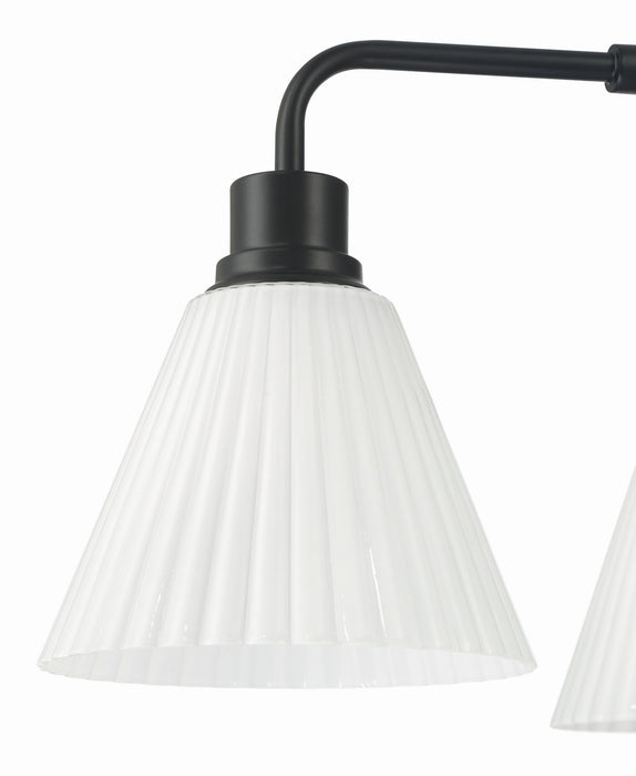 Craftmade - 62324-FB - Four Light Chandelier - Pleated II - Flat Black