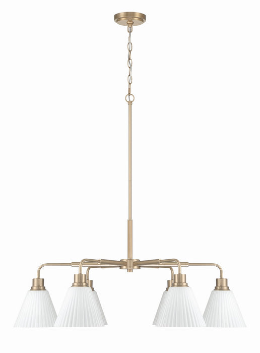 Craftmade - 62326-CPZ - Six Light Chandelier - Pleated II - Premium Bronze
