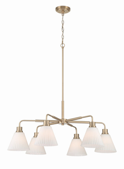Craftmade - 62326-CPZ - Six Light Chandelier - Pleated II - Premium Bronze