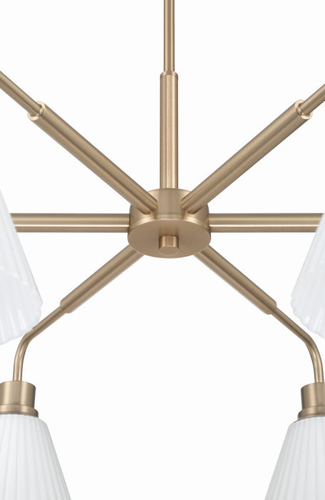 Craftmade - 62326-CPZ - Six Light Chandelier - Pleated II - Premium Bronze