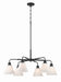 Craftmade - 62326-FB - Six Light Chandelier - Pleated II - Flat Black
