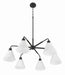 Craftmade - 62326-FB - Six Light Chandelier - Pleated II - Flat Black