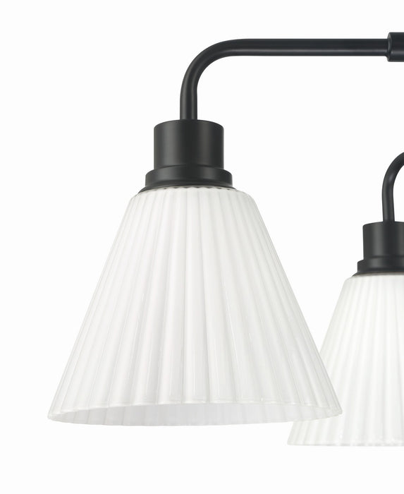 Craftmade - 62326-FB - Six Light Chandelier - Pleated II - Flat Black