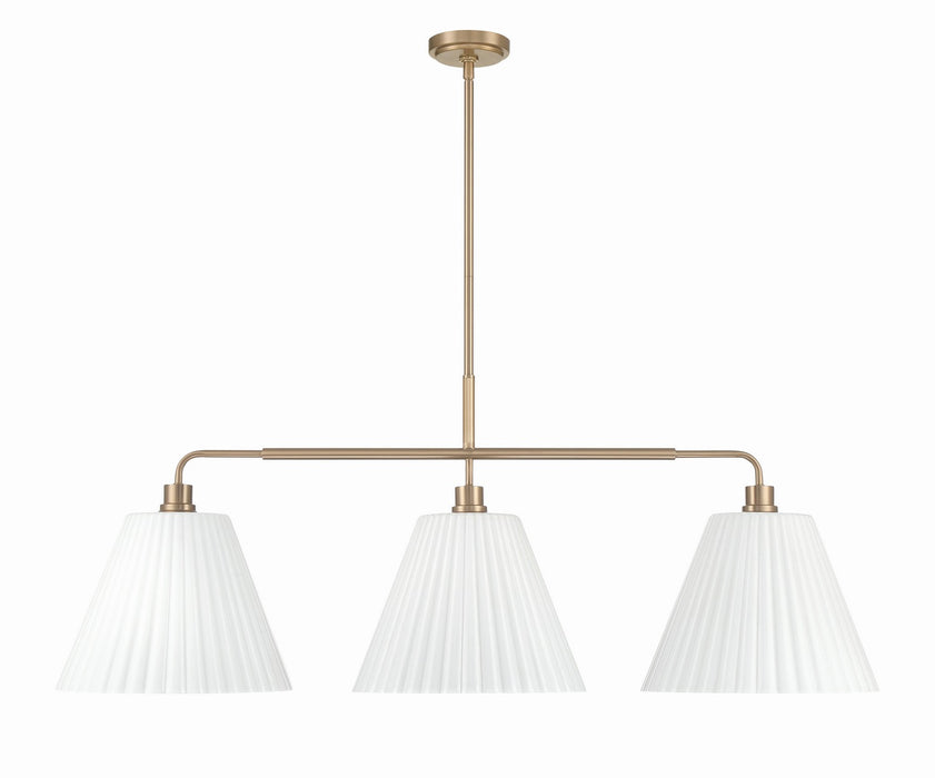 Craftmade - 62373-CPZ - Three Light Island Pendant - Pleated II - Premium Bronze