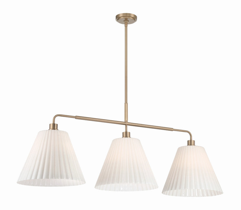 Craftmade - 62373-CPZ - Three Light Island Pendant - Pleated II - Premium Bronze