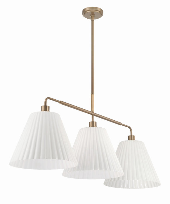 Craftmade - 62373-CPZ - Three Light Island Pendant - Pleated II - Premium Bronze