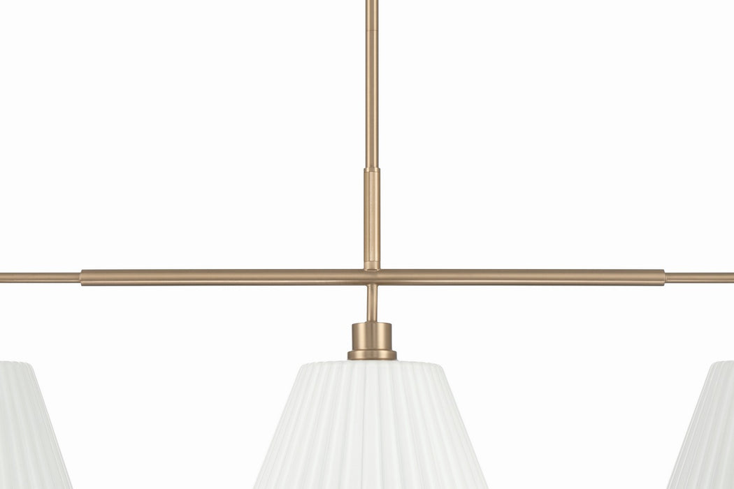 Craftmade - 62373-CPZ - Three Light Island Pendant - Pleated II - Premium Bronze