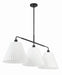 Craftmade - 62373-FB - Three Light Island Pendant - Pleated II - Flat Black