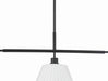 Craftmade - 62373-FB - Three Light Island Pendant - Pleated II - Flat Black