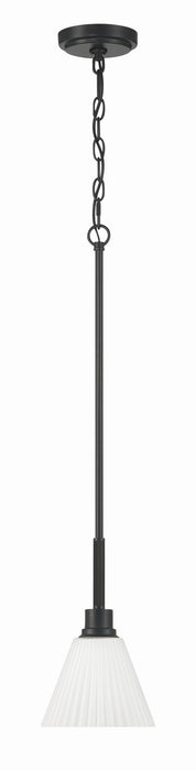 Craftmade - 62391-FB - One Light Pendant - Pleated II - Flat Black