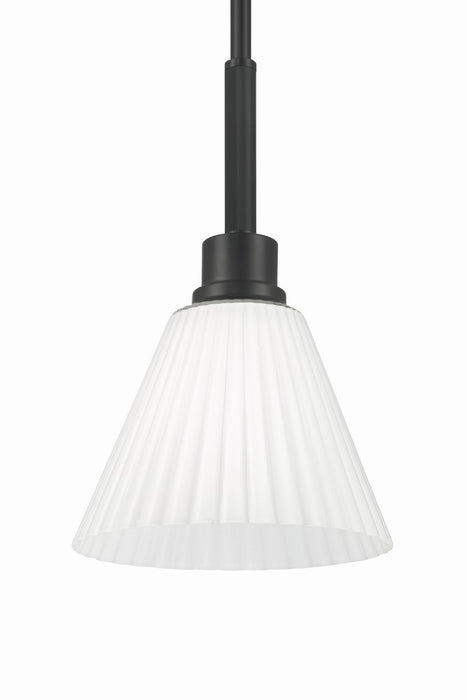 Craftmade - 62391-FB - One Light Pendant - Pleated II - Flat Black