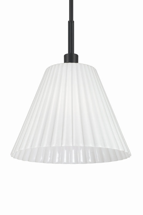 Craftmade - 62392-FB - One Light Pendant - Pleated II - Flat Black