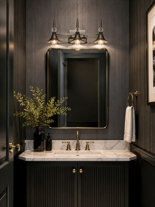 Varaluz - V67921BC - Three Light Bath Vanity - Tromba - Black Chrome